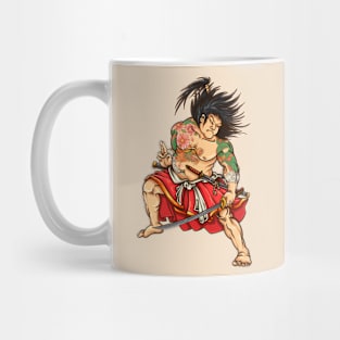 Vintage Samurai Warrior Illustration Mug